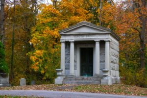 Woodlawn Cemetery in fall