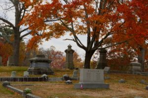 Woodlawn Cemetery in fall