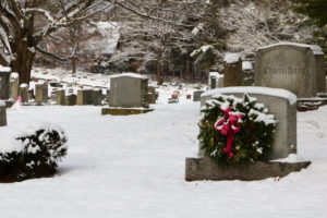 North Purchase Cemetery in winter