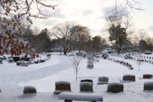 North Purchase Cemetery in winter